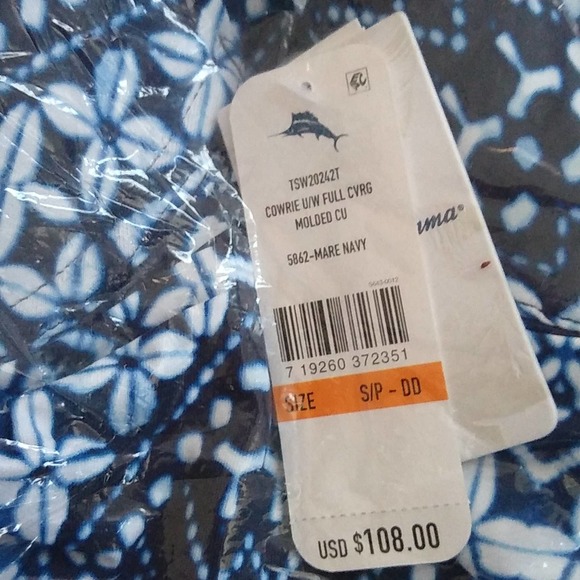 Tommy Bahama Cowrie Underwire Full Coverage Molded Cup Tankini Top Sz S - D/DD - Picture 5 of 6